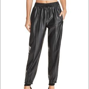 Blank NYC faux leather drawstring jogger size 28